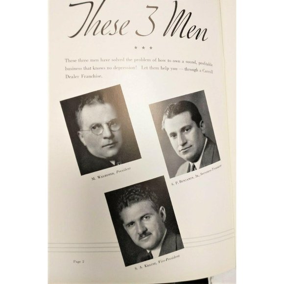 VIintage 1930's Booklet Carroll Secret of Success - Picture 2 of 5